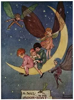 Childhood Gallery: A Sail in the Moon Boat by Florence Mary Anderson