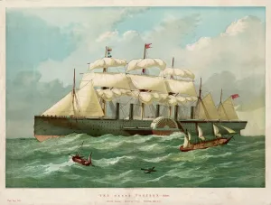 Great Eastern Steamship Print 1857