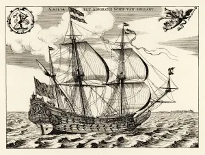 Prints of Het Admiraelsschip van Hollant - the Dutch Admirals flagship Netherlands Prints: Sailing Ship Aemilia Print - Dutch Admirals Flagship