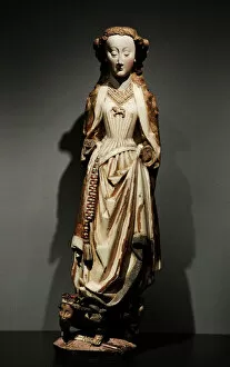 Active Gallery: Saint Barbara, c. 1470, by Master of the Statues of Koudewat