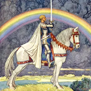 <b class=qtipBold><figcaption>Saint George and a Rainbow</figcaption></b><br>SAINT GEORGE on horseback, with a rainbow in the background<br><em>© Mary Evans Picture Library</em> Saint George and a Rainbow