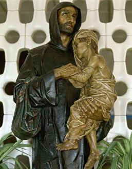 Illness Collection: Saint John of God, 1883. Sculpture by Agapit Vallmitjana i B