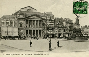 Saint Quentin, France - Hotel de Ville and main square Saint Quentin, France - Hotel de Ville and main square