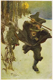 <b class=qtipBold><figcaption>Salem Witches</figcaption></b><br>At Salem, Dr Wilkinson is pursued by a sinister wolf which, in the prevailing climate of panic, is linked to the witchcraft scare<br><em>© Mary Evans Picture Library</em> Salem Witches