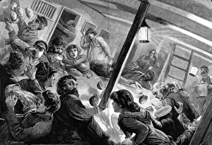 The Saloon of an Emigrant Ship during a storm, Bay of Biscay The Saloon of an Emigrant Ship during a storm, Bay of Biscay