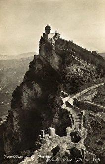 San Marino - The Second Tower and Castle Walls San Marino - The Second Tower and Castle Walls