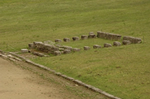 Sanctuary of Olympia. The ancient olympic Stadium. The exedr Sanctuary of Olympia. The ancient olympic Stadium. The exedr
