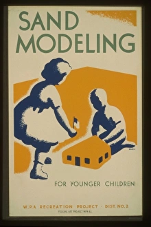 Sand modeling for younger children - WPA recreation project Sand modeling for younger children - WPA recreation project