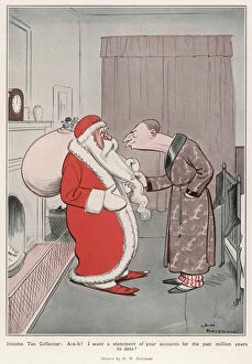 Santa Collection: Santa caught by the tax inspector by H. M. Bateman