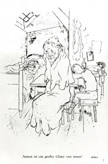 Satirical cartoon on poverty, WW1 Satirical cartoon on poverty, WW1