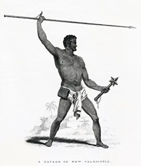 A SAVAGE OF NEW CALEDONIA Date: 1817 A SAVAGE OF NEW CALEDONIA Date: 1817