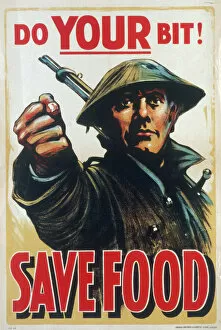 Images Dated 19th January 2009: Save Food Poster / Wwi
