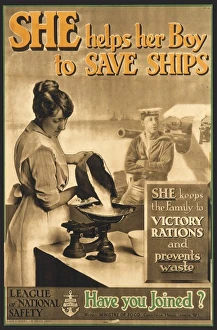 <b class=qtipBold><figcaption>Save Food to win Wwi</figcaption></b><br>A woman saves food according to rationing recommendations during World War I in order to help save ships (many merchant ships were sunk by U-boats during WWI).<br><em>© Mary Evans Picture Library 2015 - https://copyrighthub.org/s0/hub1/creation/maryevans/MaryEvansPictureID/10236820</em> Save Food to win Wwi