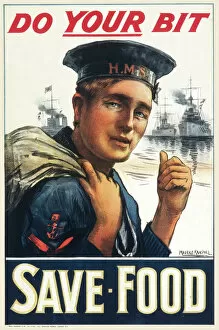 Images Dated 19th January 2009: Save Food / Wwi Poster
