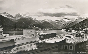 Scene at Andalsnes Railway Station, Norway Scene at Andalsnes Railway Station, Norway
