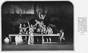 A scene from the Diaghileff ballet company's production A scene from the Diaghileff ballet company's production