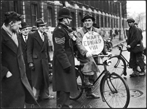 A scene in Downing Street during the Abdication crisis A scene in Downing Street during the Abdication crisis