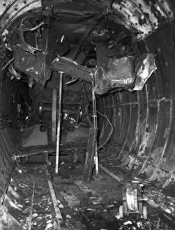 Crashed Gallery: Scene inside London Underground tunnel after a crash