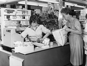 Scene in the International Stores, Crediton, Devon Scene in the International Stores, Crediton, Devon