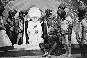 Scene from movie The First Men in the Moon - H. G. Wells Scene from movie The First Men in the Moon - H. G. Wells