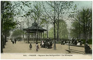 Scene in the Square des Batignolles, Paris, France Scene in the Square des Batignolles, Paris, France