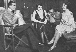 A scene taken during the filming of The First Born (1928) A scene taken during the filming of The First Born (1928)