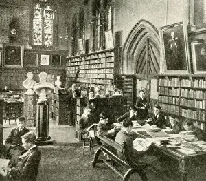Schoolboys in Vaughan Library, Harrow School, Middlesex Schoolboys in Vaughan Library, Harrow School, Middlesex