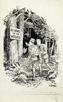 Images Dated 21st December 2011: Two schoolboys in a wood