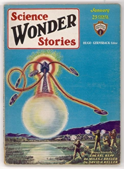 <b class=qtipBold><figcaption>Sci Wonder Stories/1930</figcaption></b><br>'The Vapor Intelligence' (Jack Barnette) The invading foe from out of space.<br><em>© Mary Evans Picture Library</em> Sci Wonder Stories/1930