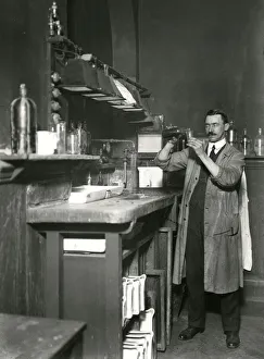 Scientist in Metropolitan Police laboratory Scientist in Metropolitan Police laboratory