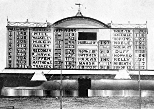 Board Gallery: Score-board at the Sydney Cricket Ground, 1901