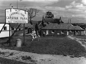 St Andrews Prints: Print of a Scottish Caravan Site at Cairnsmill Dairy Farm (Holiday Camp)