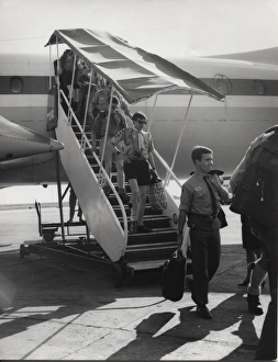 Scouts arriving at an airport, Ghana, West Africa Scouts arriving at an airport, Ghana, West Africa