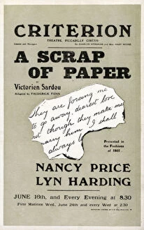 New items from The Michael Diamond Collection: A Scrap of Paper, Criterion Theatre, Piccadilly Circus, Lond