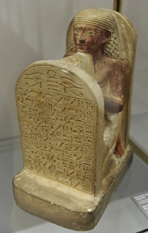 Scribe Amenophis worshipping the Sun-God. Egypt Scribe Amenophis worshipping the Sun-God. Egypt