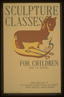 Sculpture classes for children now in session Under directio Sculpture classes for children now in session Under directio
