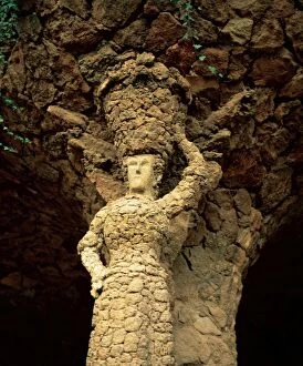 Viaducts Gallery: Sculpture of the Laundress. Park Guell. By Antoni Gaudi (185