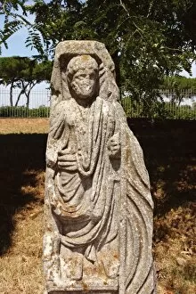 Images Dated 14th August 2005: Sculpture. Ostia Antica. Italy