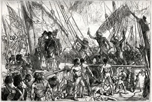 1783 Gallery: Sea fight with the Mahrattas (Maratha sailors), who captured the East India Company ship