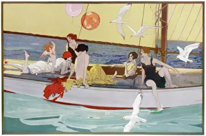 Sea Girls the Summer Sees by Edmund Blampied Sea Girls the Summer Sees by Edmund Blampied