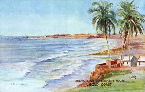 1924 Gallery: Sea view of Accra, Ghana, Gold Coast, West Africa