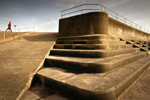 Sea wall at Severn Beach, a village on the Severn Estuary Sea wall at Severn Beach, a village on the Severn Estuary
