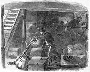 Searching for Stowaways on board an Emigrant Ship, 1850 Searching for Stowaways on board an Emigrant Ship, 1850