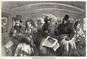 Commuters Gallery: Second class passengers going home for Christmas 1859