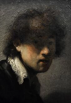 Images Dated 26th December 2012: Self-portrait, 1628-1629, by Rembrandt Harmenszoon van Rijn