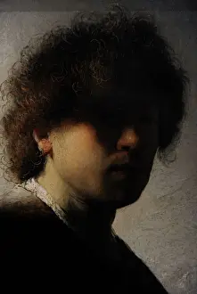Rembrandt Prints: Rembrandt's 1628 Self-Portrait Print, Rijksmuseum Amsterdam
