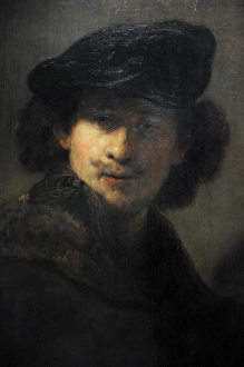 Self-portrait with Velvet Beret and Furred Mantel, 1634, by Self-portrait with Velvet Beret and Furred Mantel, 1634, by