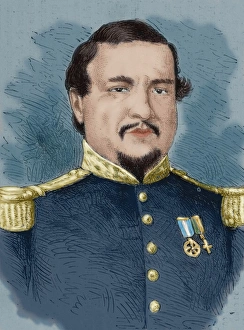 Serapio Cruz (1835-1870). Engraving. Colored Serapio Cruz (1835-1870). Engraving. Colored