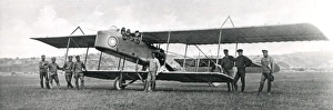 <b class=qtipBold><figcaption>Serbian Air Force at Ufa, WW1</figcaption></b><br>Men of the Serbian Air Force, including Lieutenant Melc, with a biplane from the 1st Division at Ufa during the First World War. Date: 1914-1918<br><em>© Robert Hunt Library/Mary Evans</em> Serbian Air Force at Ufa, WW1