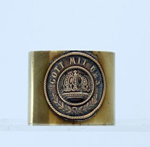 Serviette ring with the centre of a German belt buckle Serviette ring with the centre of a German belt buckle